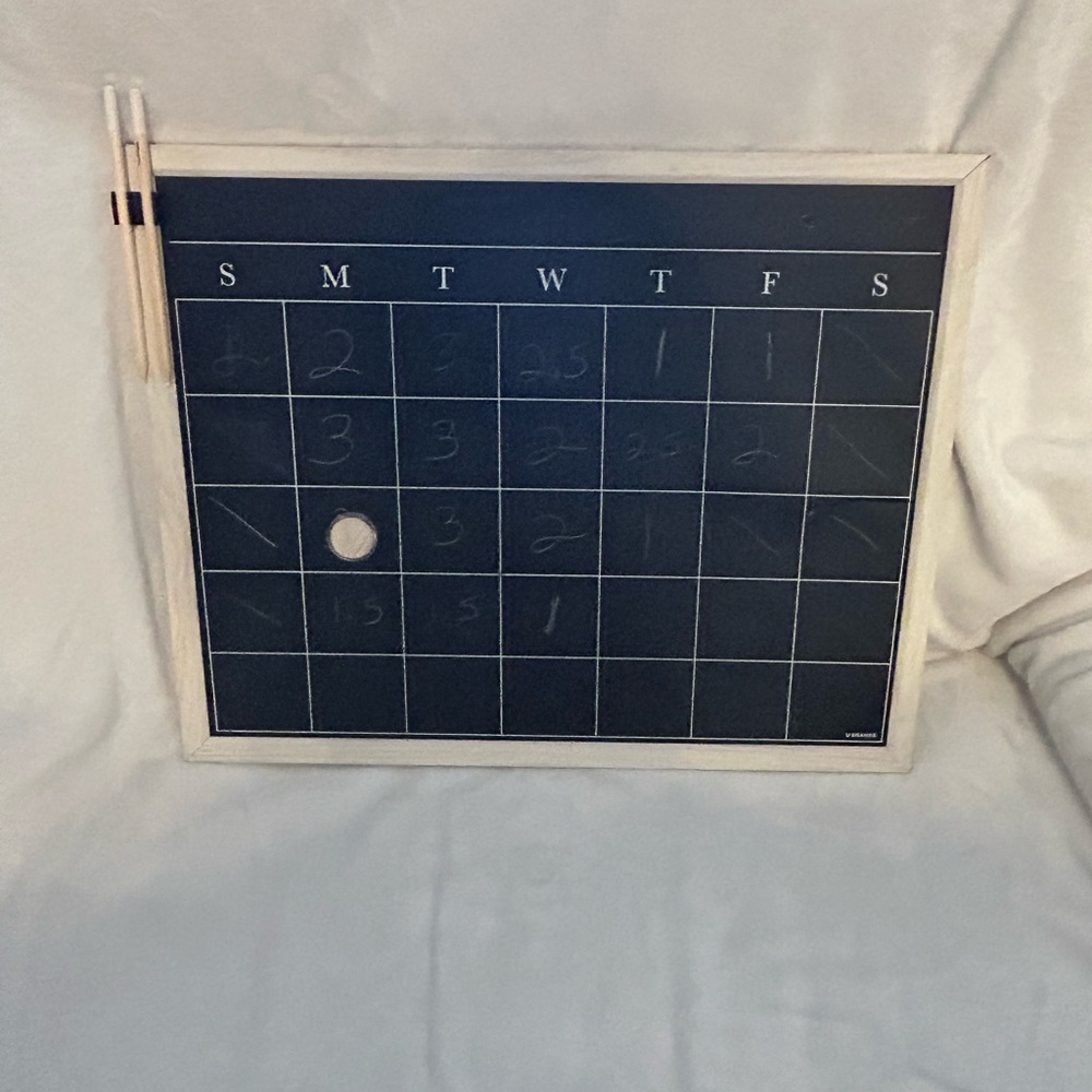 Planner Chalkboard with Wooden Frame and Pens